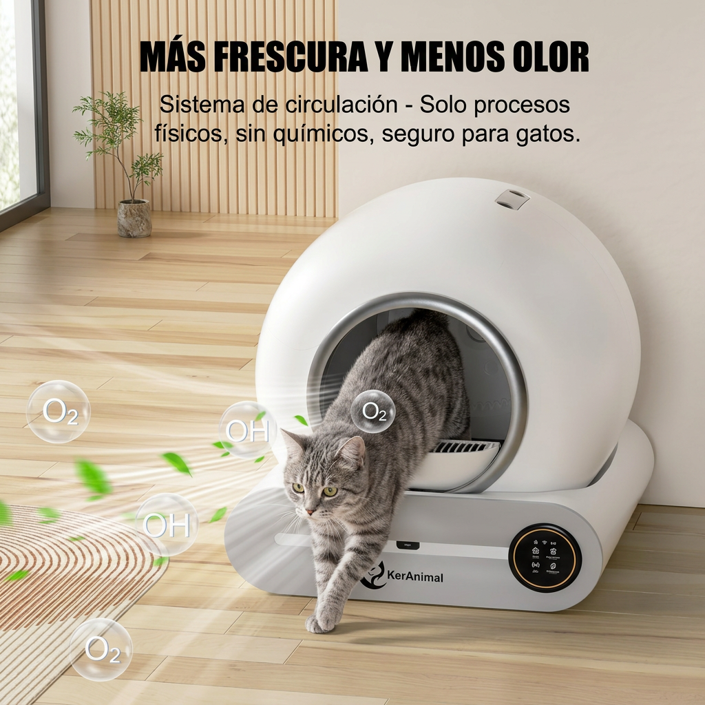 Arenero Automático para Gatos Autolimpiable | Kerabox Original