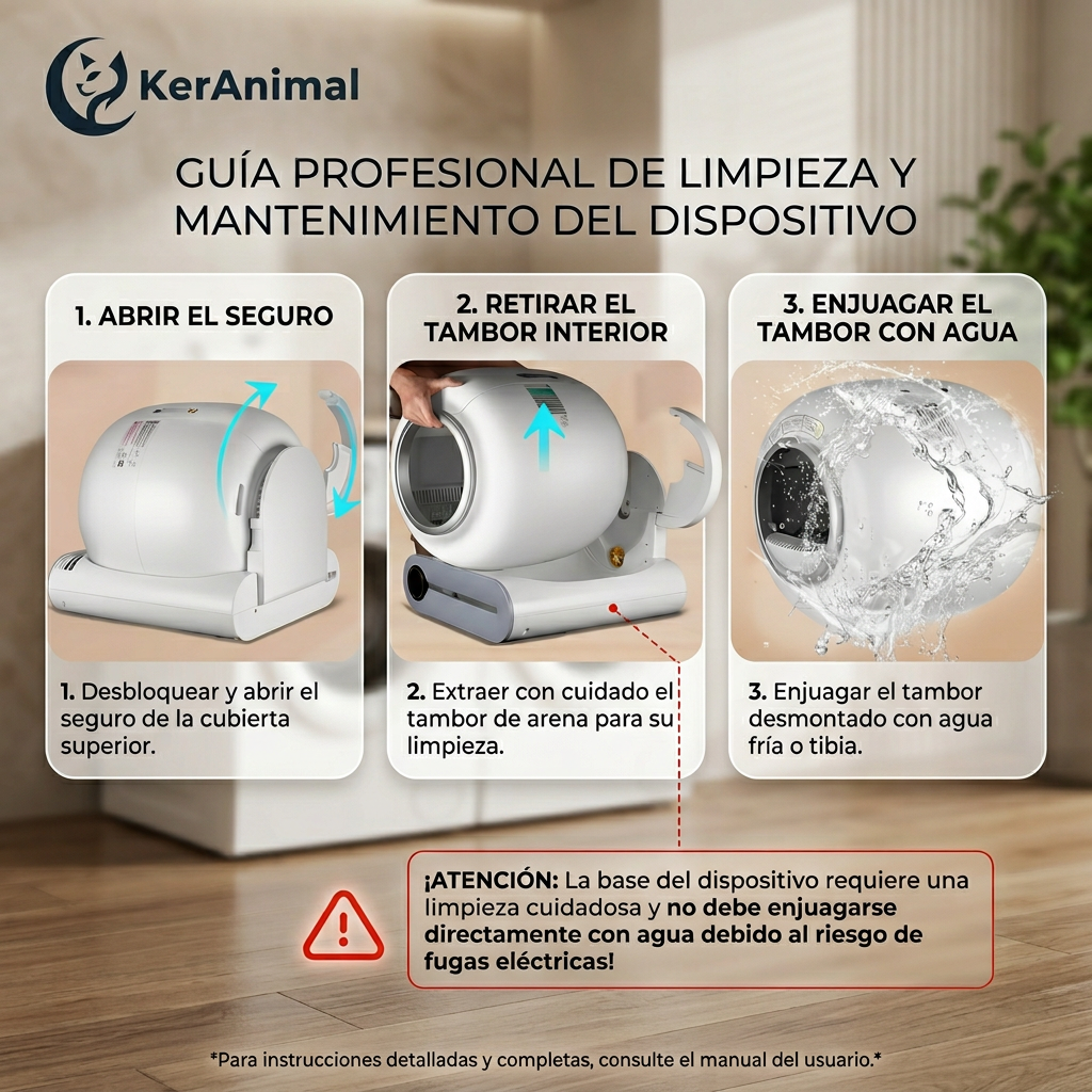 Arenero Automático para Gatos Autolimpiable | Kerabox Original
